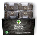 12 x One Pound Sterilized Rye Grain Bags with Injection Ports Mushroom Substrate