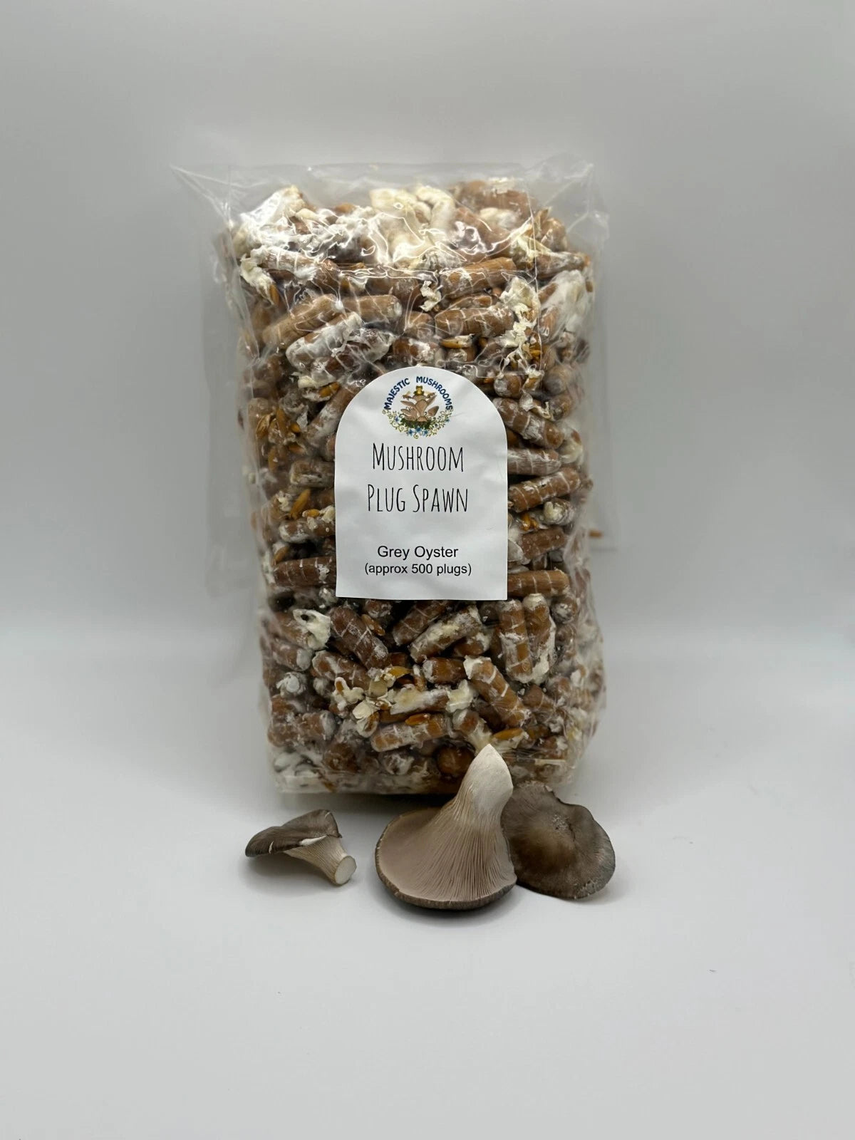 Grey Oyster Mushroom Plug Spawn 500X -FREE USA shipping