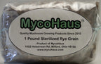 12 x One Pound Sterilized Rye Grain Bags with Injection Ports Mushroom Substrate